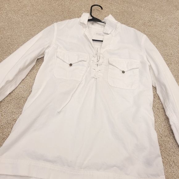 Equipment Femme Womens White Cotton Collar Tunic Top Size XS - Picture 4 of 7